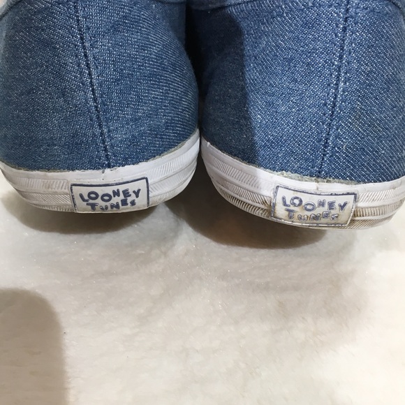 Vintage Looney Tunes Denim Lounge Sneakers - 10 - Picture 5 of 8